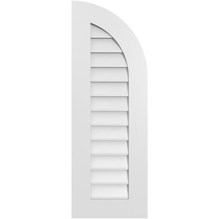 Quarter Round Top Right Surface Mount PVC Gable Vent W/ 3-1/2W X 1P Standard Frame, 14W X 40H